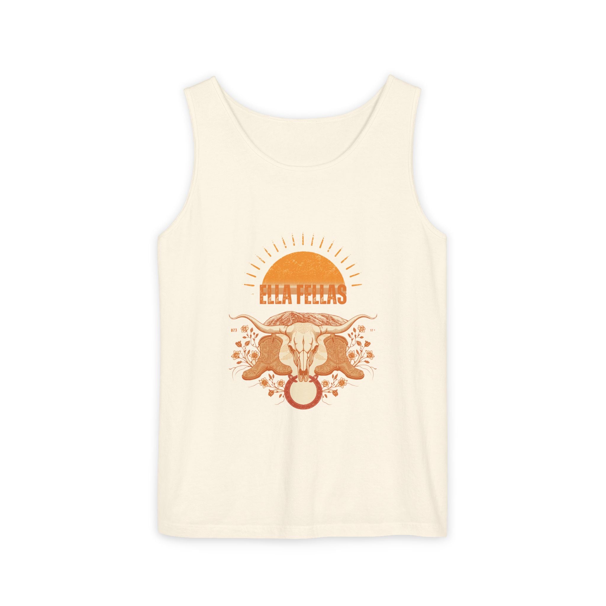 Longhorn Sunburst tank in Ivory — Ella Fellas