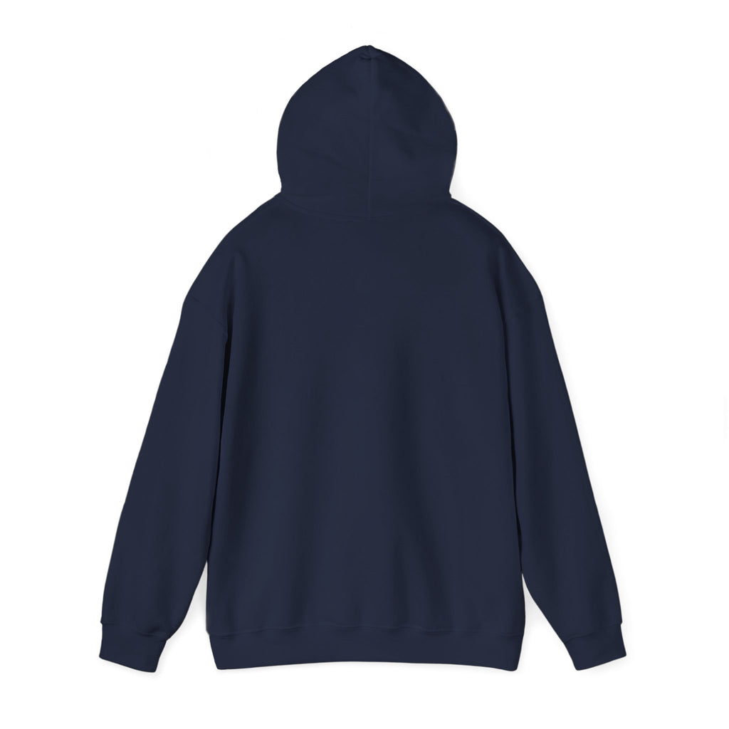 Rodeo Longhorn hoodie in Navy — back with hood