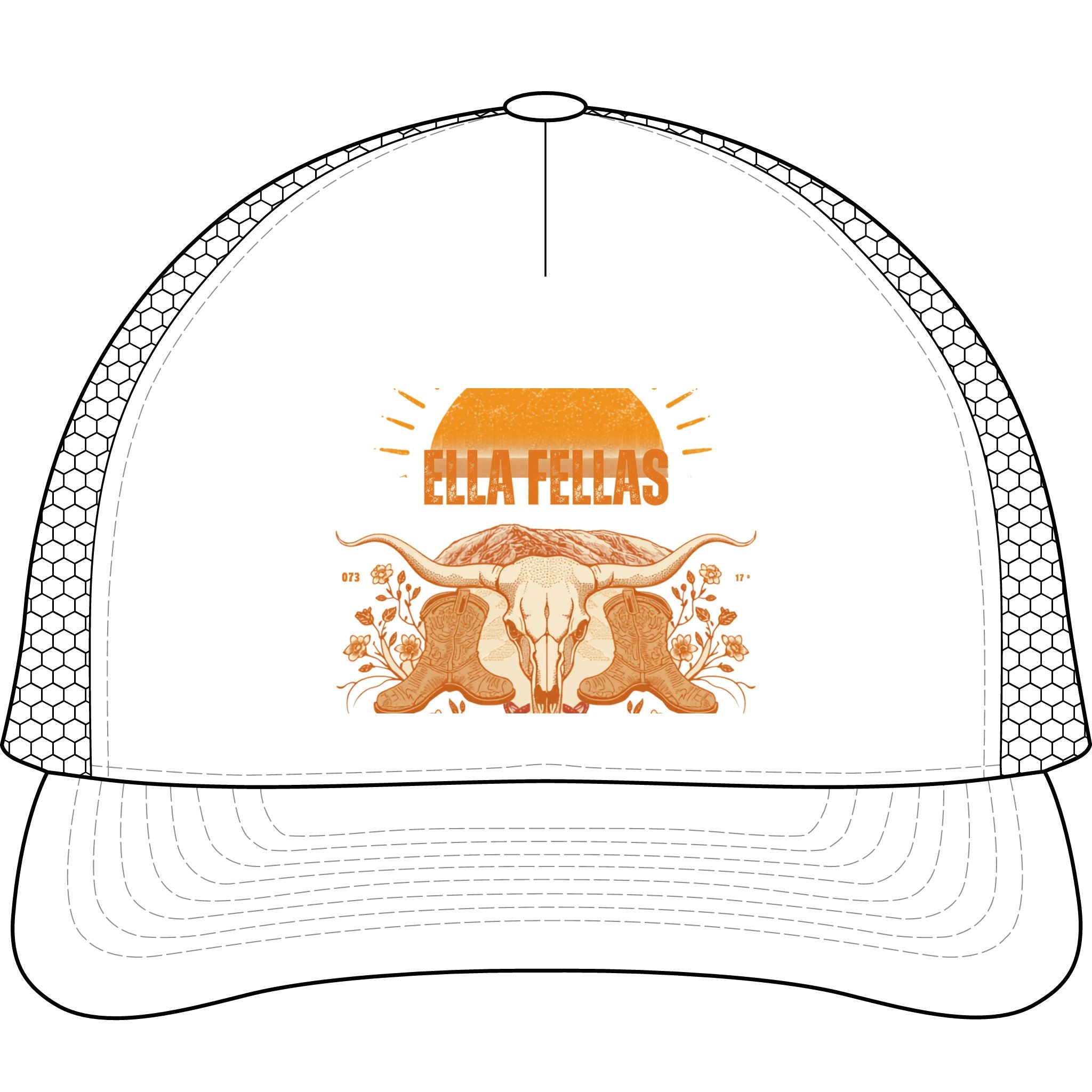 Longhorn Sunburst Trucker Cap