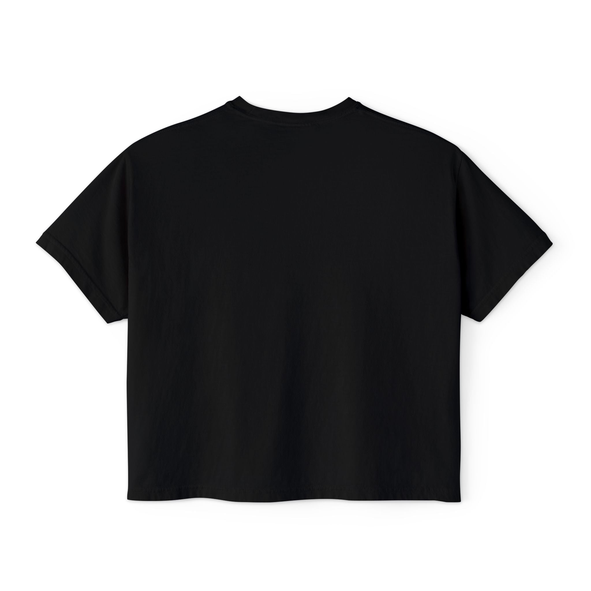 Rodeo Longhorn womens boxy tee in Black — back