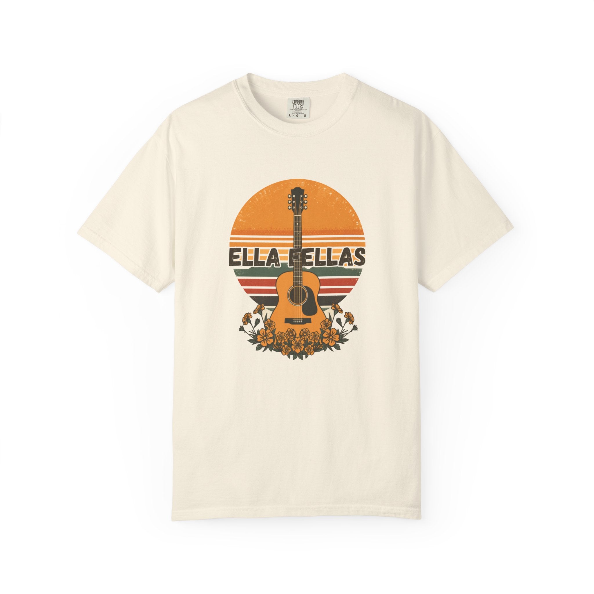 Guitar Sunset tee in Ivory — Ella Fellas