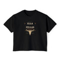 Rodeo Longhorn boxy tee in black — Ella Fellas
