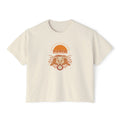 Longhorn Sunburst womens boxy tee in Ivory — Ella Fellas
