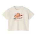 Cowgirl Hat boxy tee in ivory — Ella Fellas