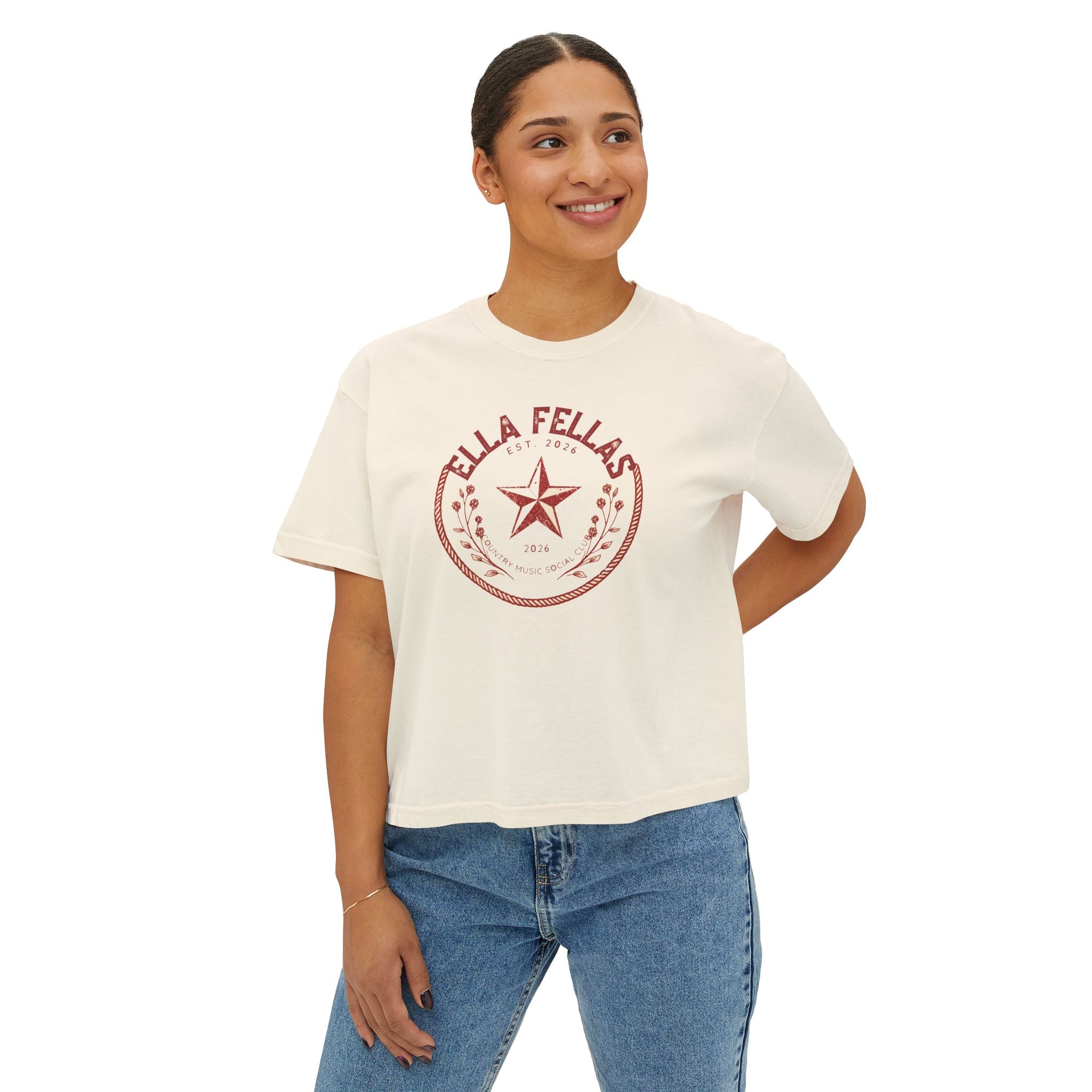 Rope Badge Boxy Tee - Womens