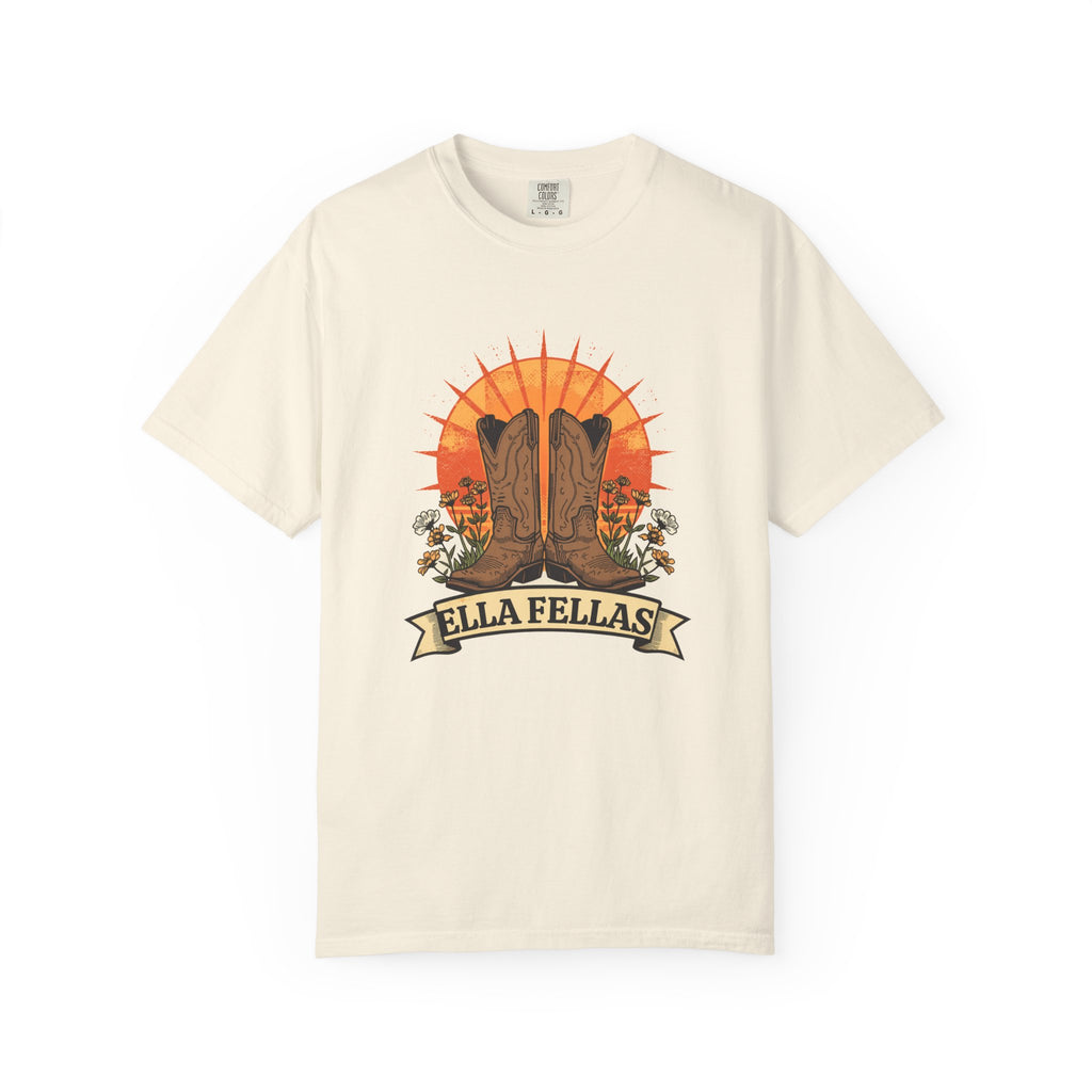 Boots and Banner tee in ivory — Ella Fellas