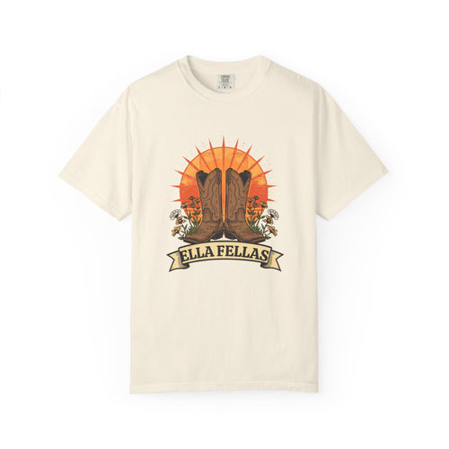 Boots and Banner tee in ivory — Ella Fellas
