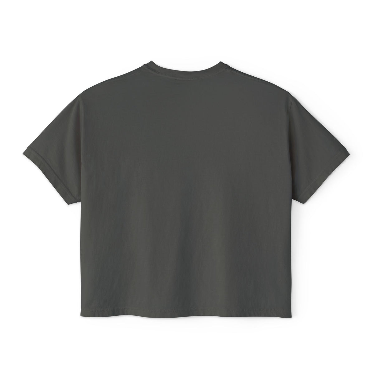 Wildflower Bouquet womens boxy tee in Pepper, back view — Ella Fellas