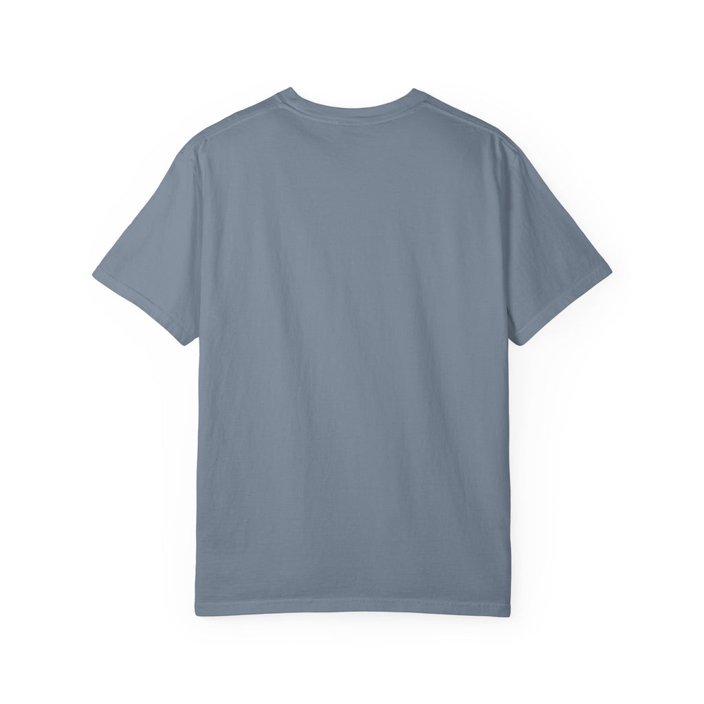 Rodeo Longhorn tee in Blue Jean, back view — Ella Fellas