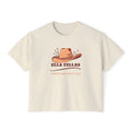 Cowgirl Hat womens boxy tee in Ivory — Ella Fellas