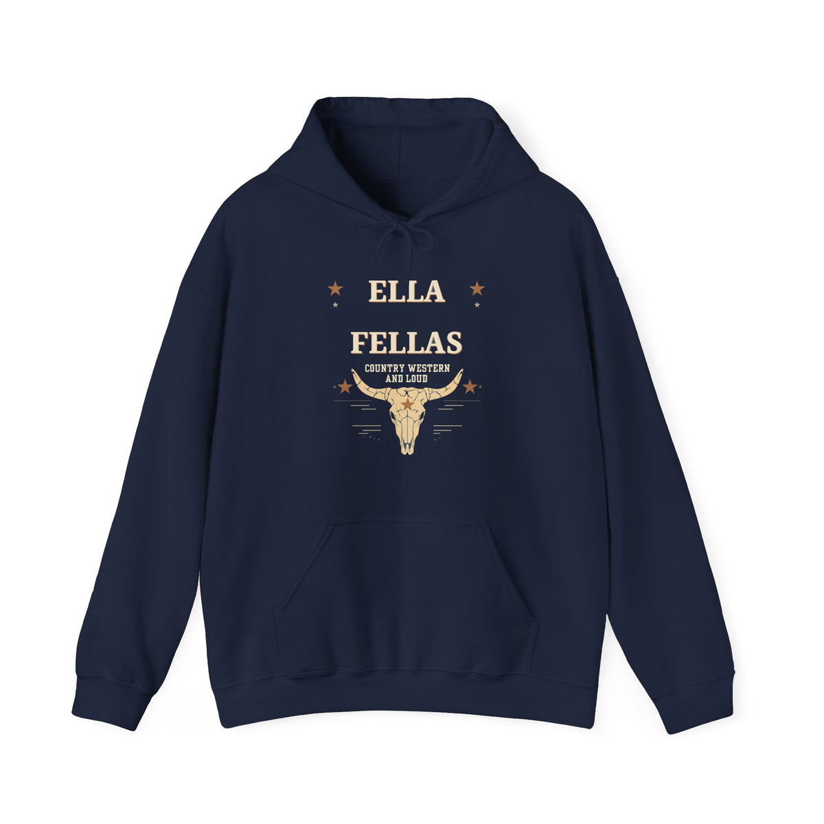 Rodeo Longhorn hoodie in Navy — Ella Fellas