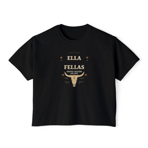 Rodeo Longhorn Boxy Tee - Womens