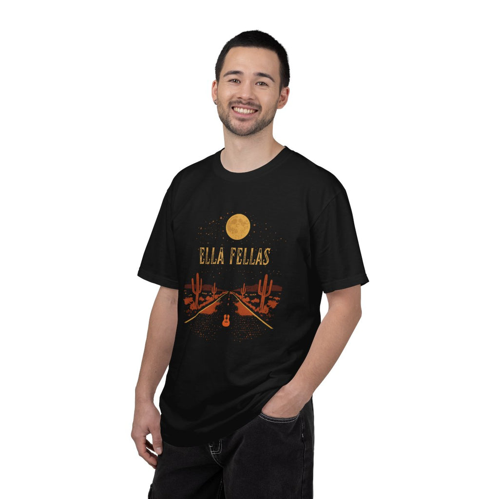Man wearing the Ella Fellas Desert Highway tee
